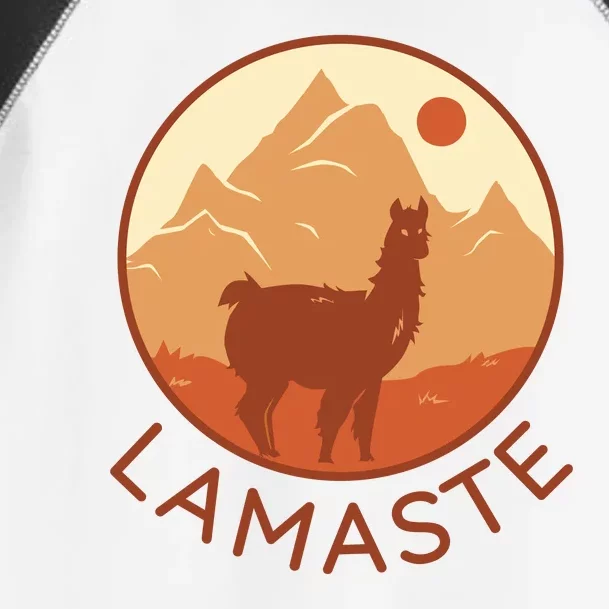 Namaste Funny Llama Yoga Toddler Fine Jersey T-Shirt