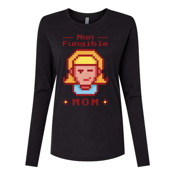 Non Fungible Mom NFT Womens Cotton Relaxed Long Sleeve T-Shirt