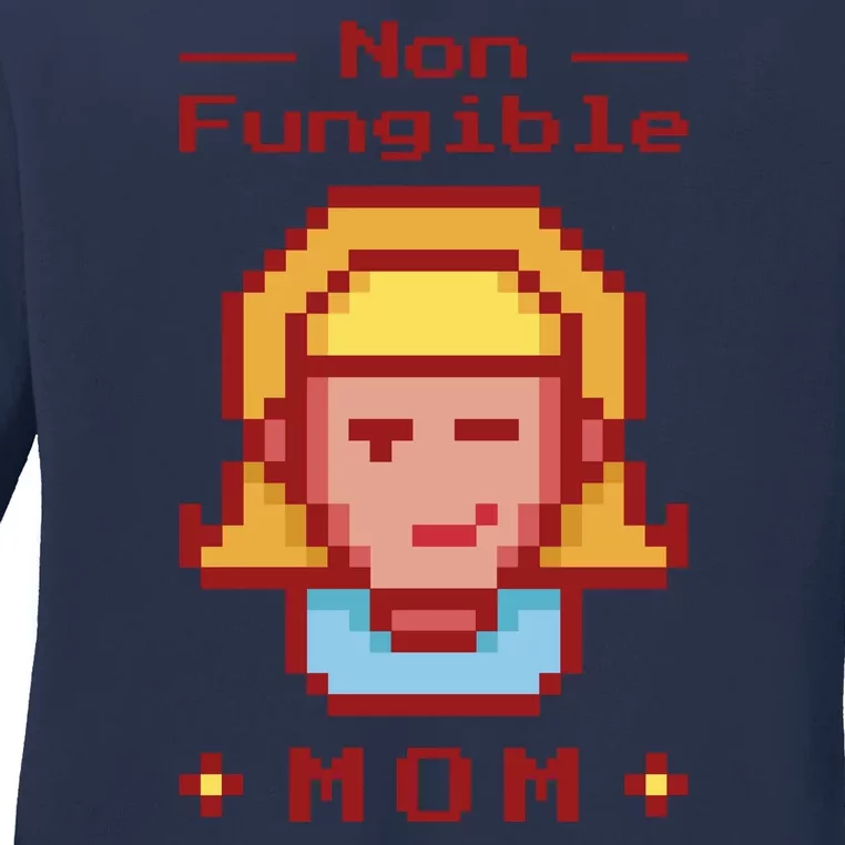 Non Fungible Mom NFT Ladies Long Sleeve Shirt