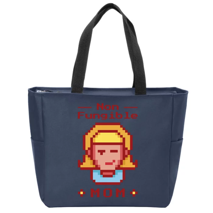 Non Fungible Mom NFT Zip Tote Bag