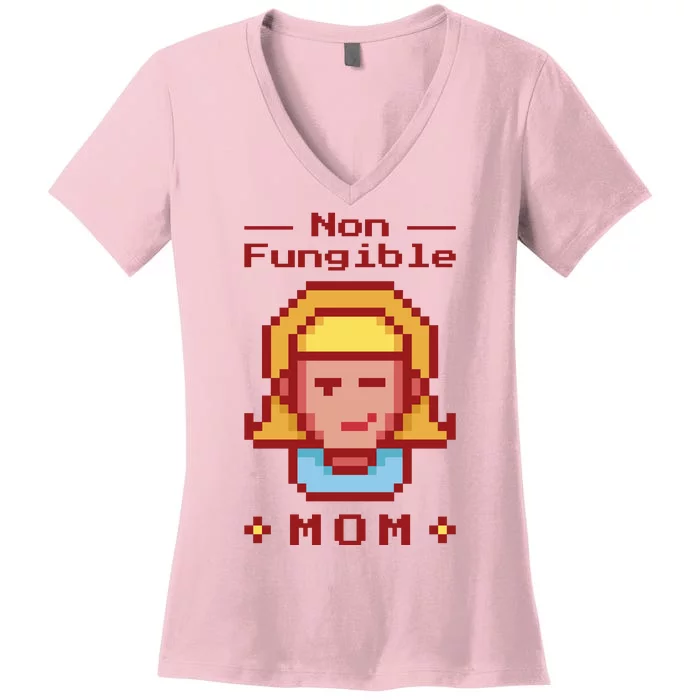 Non Fungible Mom NFT Women's V-Neck T-Shirt