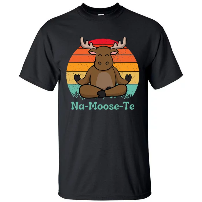 Namoosete Funny Moose And Yoga Pun Workout Tall T-Shirt