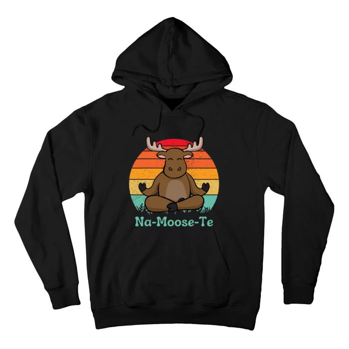 Namoosete Funny Moose And Yoga Pun Workout Tall Hoodie