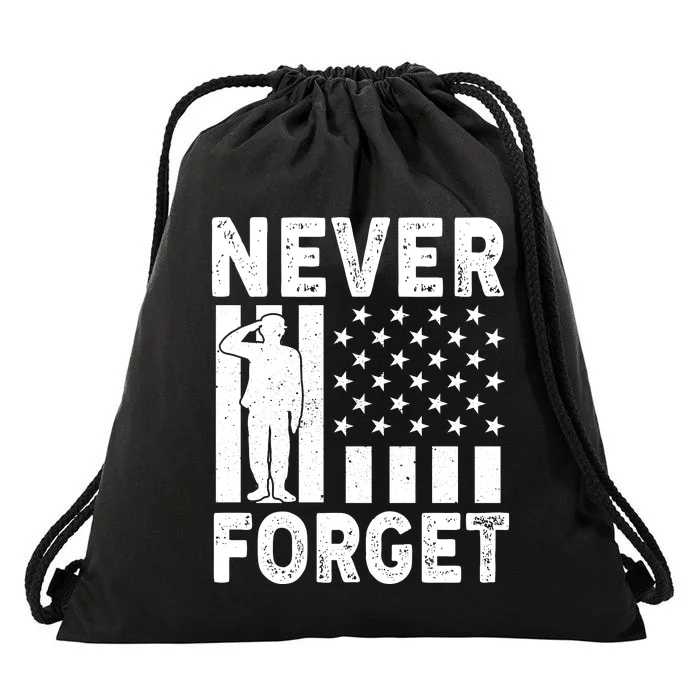 Never Forget Memorial Day T Drawstring Bag