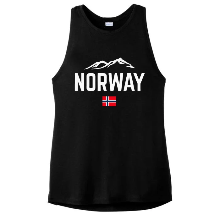 NORWAY Flag Men Women Kids NORWAY Ladies Tri-Blend Wicking Tank