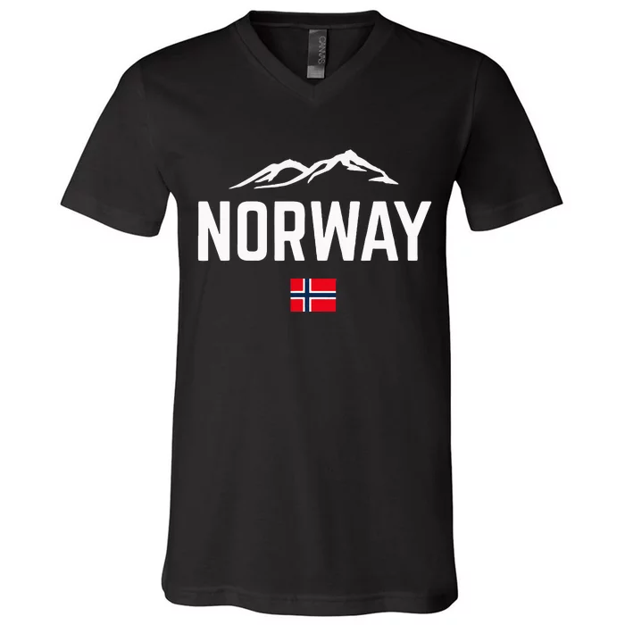 NORWAY Flag Men Women Kids NORWAY V-Neck T-Shirt