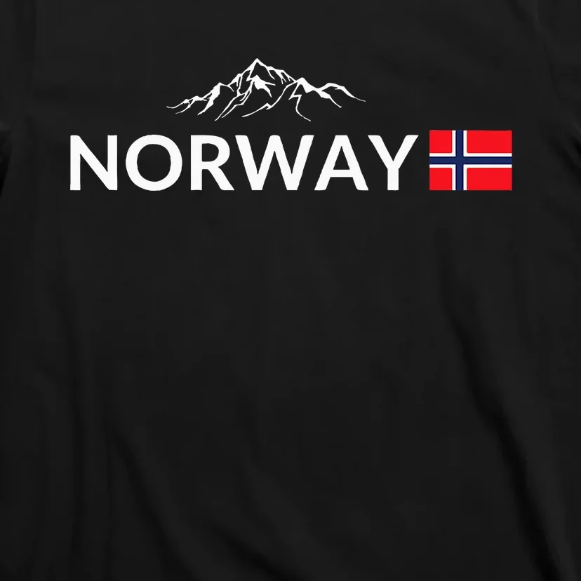 Norway Flag Mountain Outdoor Trip In Norway T-Shirt