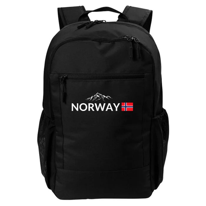 Norway Flag Mountain Outdoor Trip In Norway Daily Commute Backpack