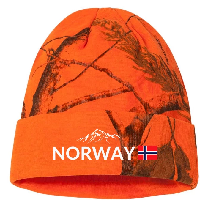 Norway Flag Mountain Outdoor Trip In Norway Kati - 12in Camo Beanie