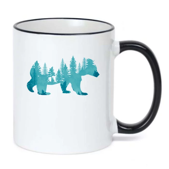 Nature Forest Mountains Trees Wildlife Animal Brown Bear Black Color Changing Mug