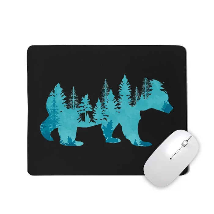 Nature Forest Mountains Trees Wildlife Animal Brown Bear Mousepad