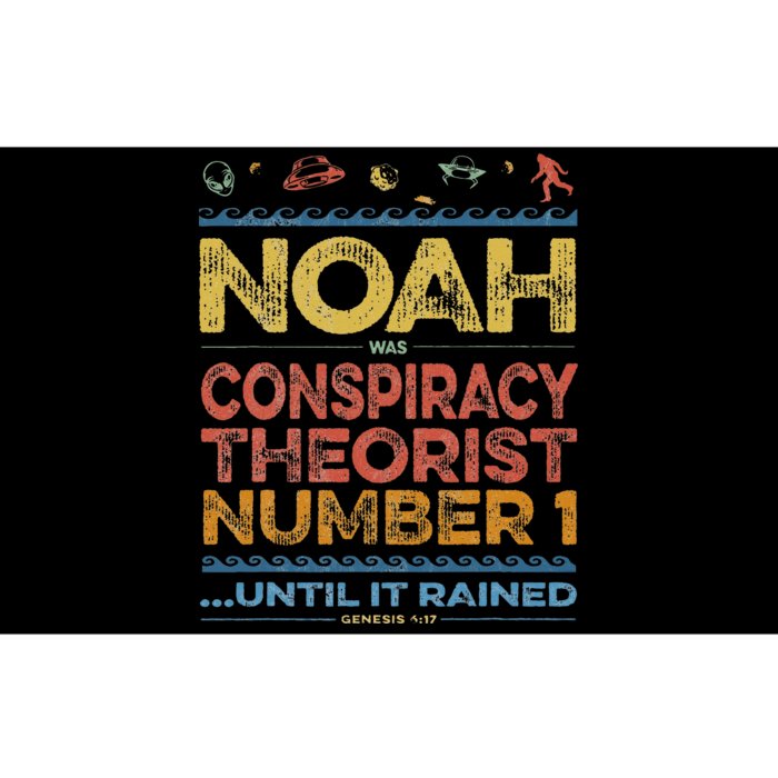 Noah's Flood Meme Conspiracy Theorist Bible UFO Yeti Bigfoot Bumper Sticker