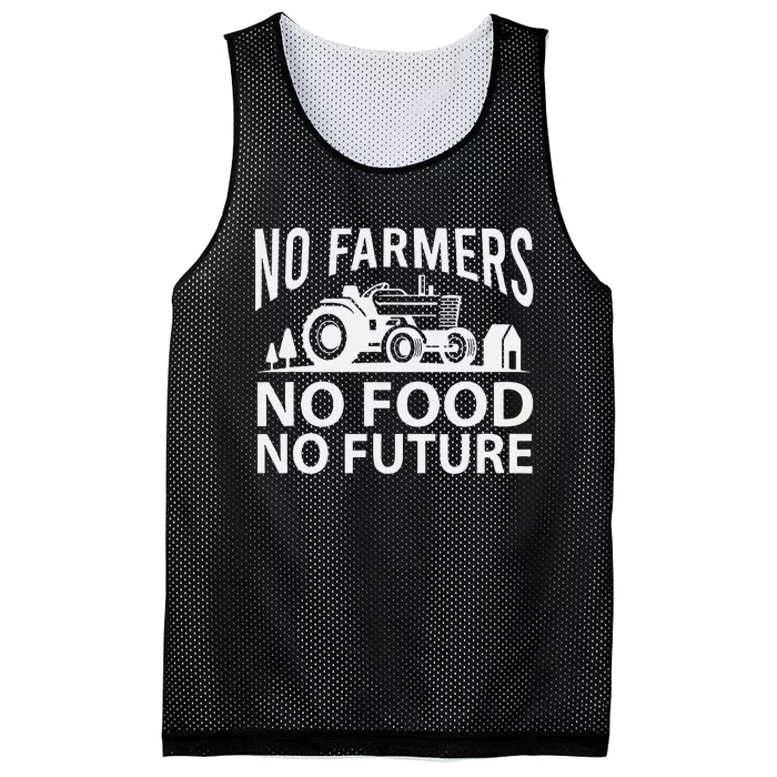 No Farmers No Food No Future Farmer Mesh Reversible Basketball Jersey Tank