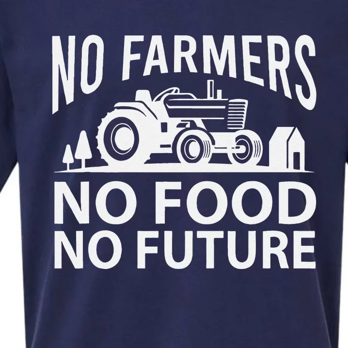 No Farmers No Food No Future Farmer Sueded Cloud Jersey T-Shirt