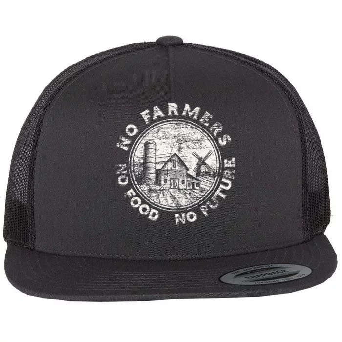 No Farmers No Food No Future Flat Bill Trucker Hat