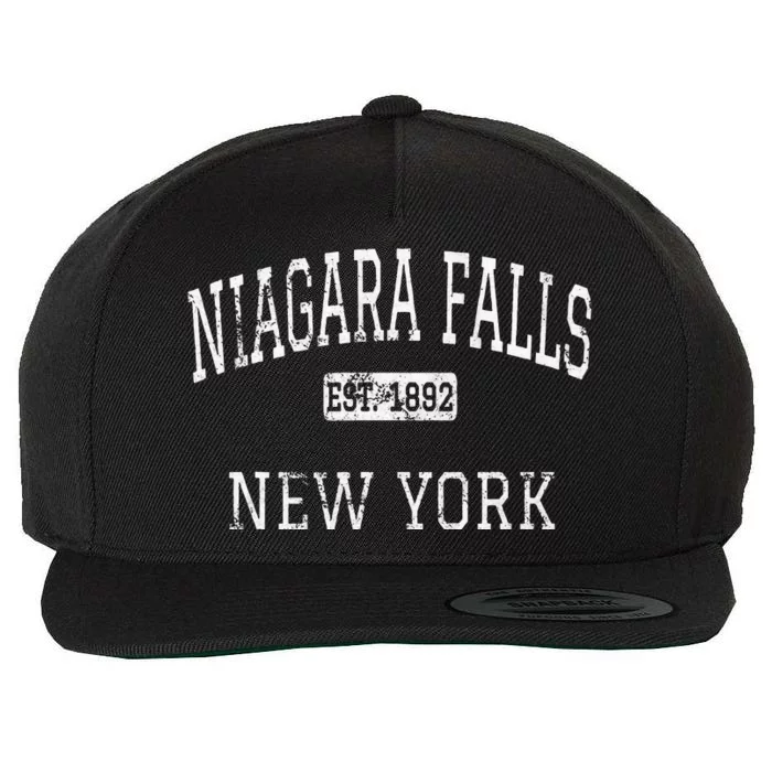 Niagara Falls New York NY Vintage Wool Snapback Cap