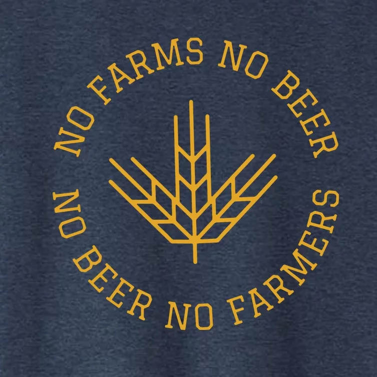 No Farms No Beer No Farmers Support Local Farm Bartender Women's Crop Top Tee