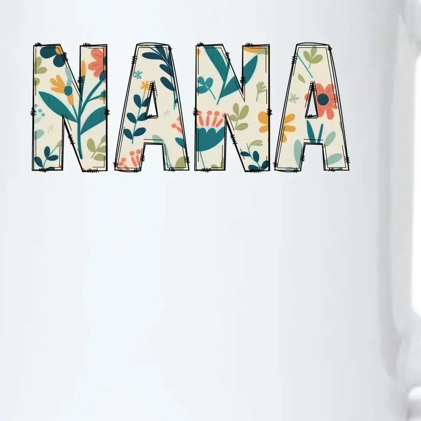 Nana Floral Black Color Changing Mug