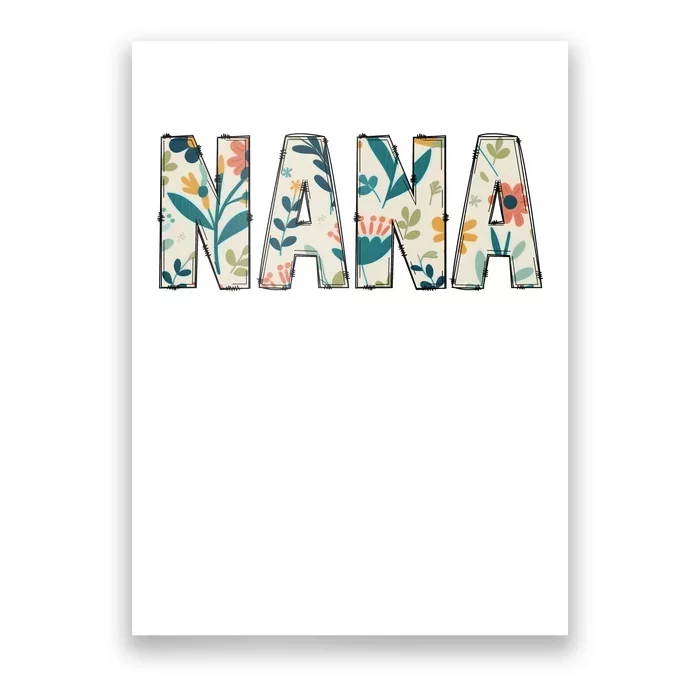 Nana Floral Poster