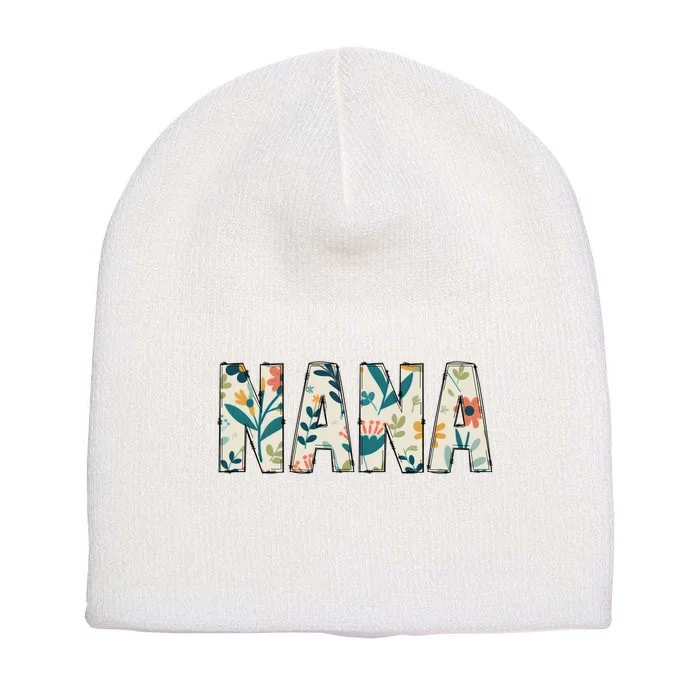 Nana Floral Short Acrylic Beanie