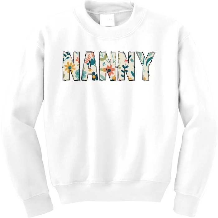 Nanny Floral Kids Sweatshirt