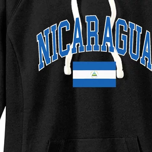 Nicaragua Flag Women's Fleece Hoodie