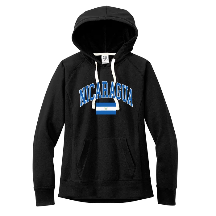 Nicaragua Flag Women's Fleece Hoodie