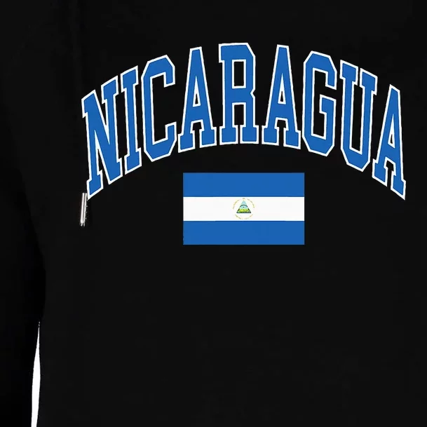 Nicaragua Flag Womens Funnel Neck Pullover Hood