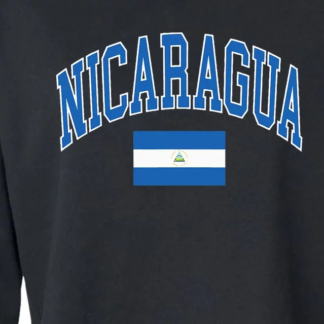 Nicaragua Flag Cropped Pullover Crew