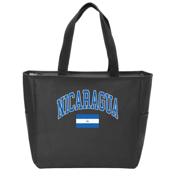 Nicaragua Flag Zip Tote Bag