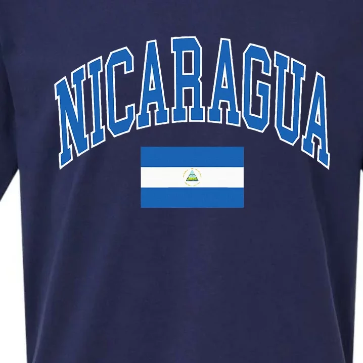 Nicaragua Flag Sueded Cloud Jersey T-Shirt