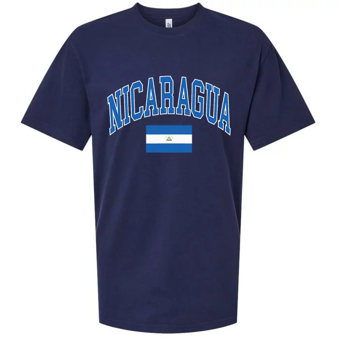 Nicaragua Flag Sueded Cloud Jersey T-Shirt