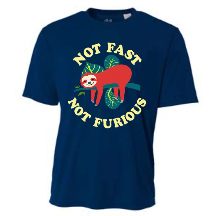 Not Fast Not Furious Cute Sloth Funny Trending Memes Cooling Performance Crew T-Shirt