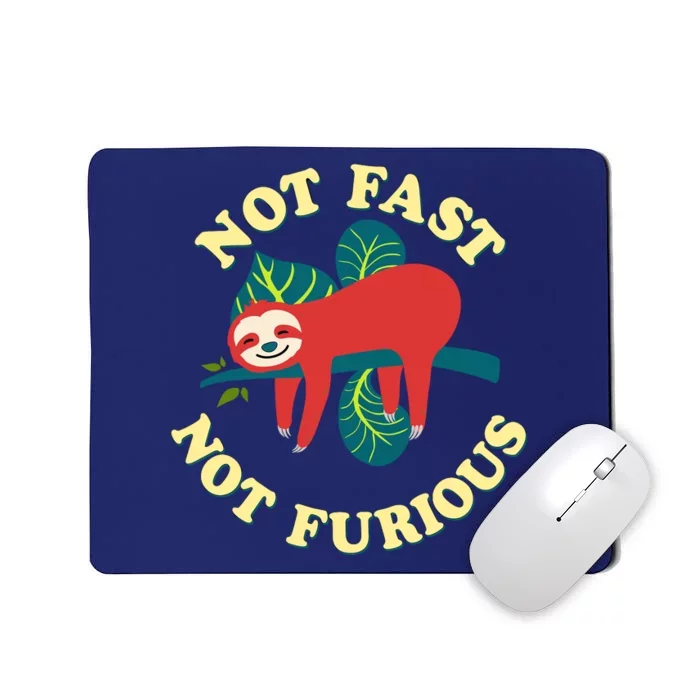 Not Fast Not Furious Cute Sloth Funny Trending Memes Mousepad