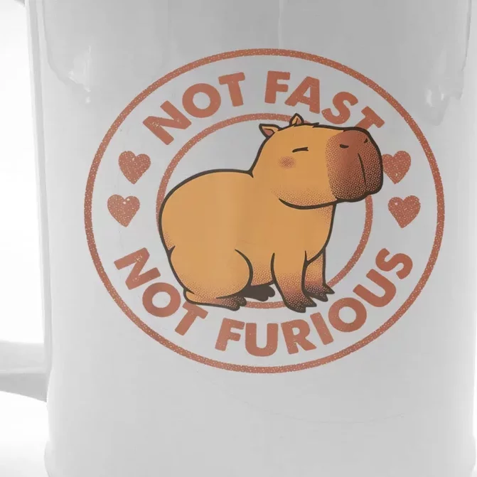 Not Fast Not Furious Capybara Front & Back Beer Stein