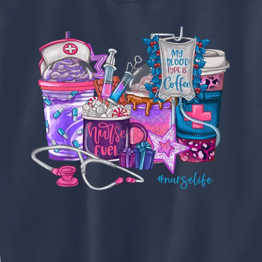 Nurse Fuel Nurse Coffee Lover Nurse Life Nursing Kids Sweatshirt