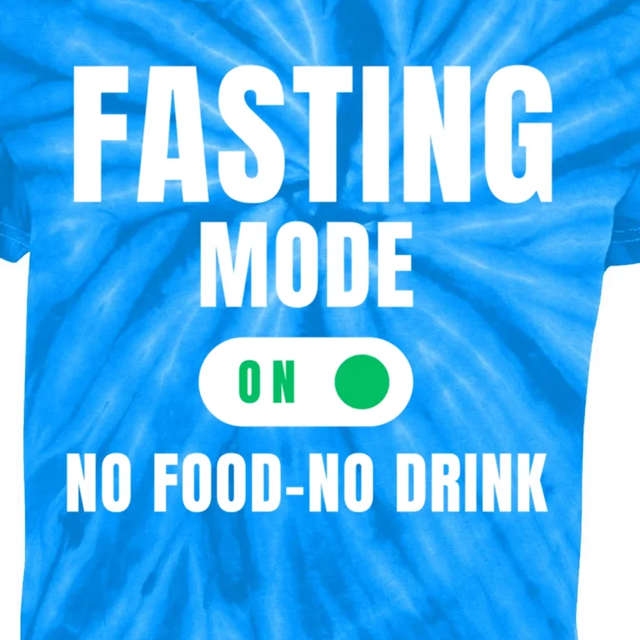 No Food No Fasting Mode On Gift Kids Tie-Dye T-Shirt