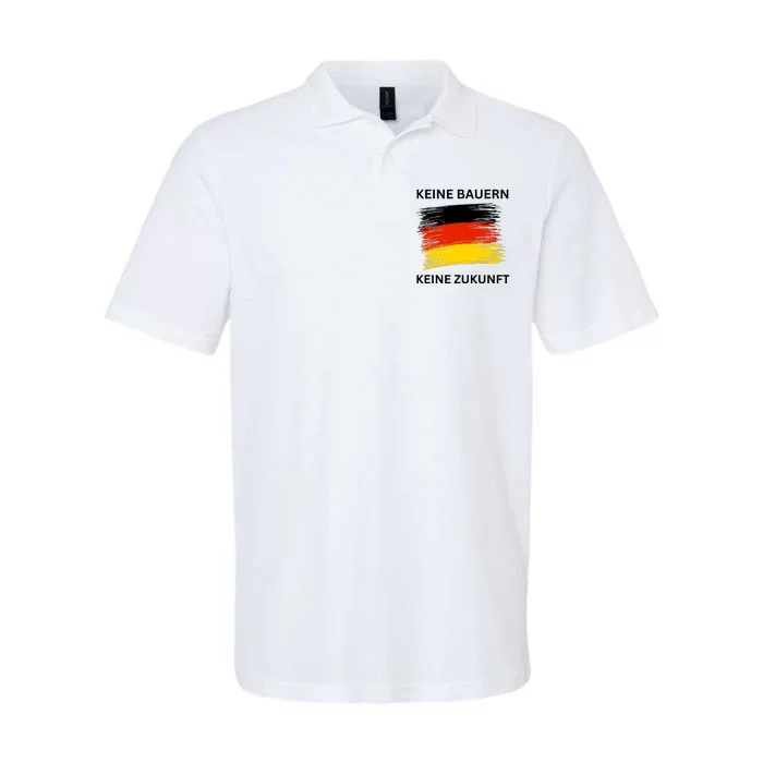 No Farmers No Future German Protest Softstyle Adult Sport Polo