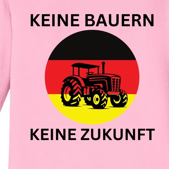 No Farmers No Future German Protest Baby Long Sleeve Bodysuit