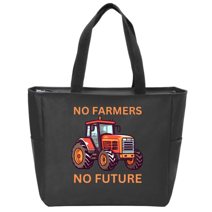 No Farmers No Future German Protest Zip Tote Bag