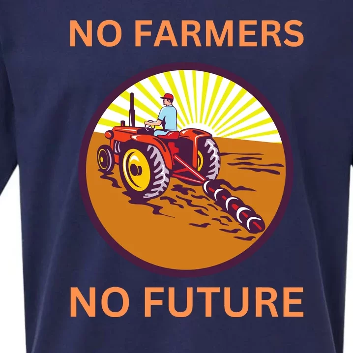 No Farmers No Future German Protest Sueded Cloud Jersey T-Shirt