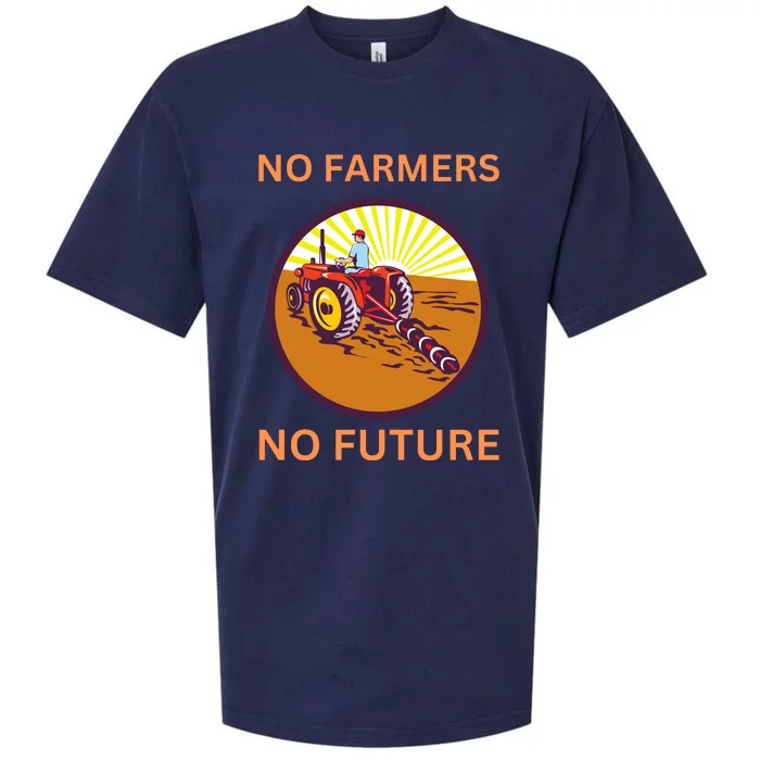 No Farmers No Future German Protest Sueded Cloud Jersey T-Shirt