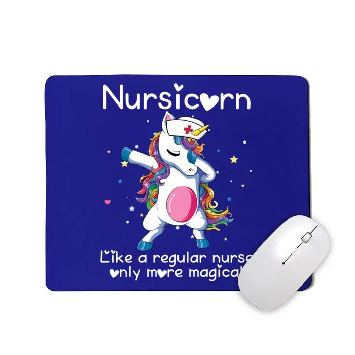 Nursicorn Funny Nurse Dabbing Unicorn Nursing Gift Mousepad