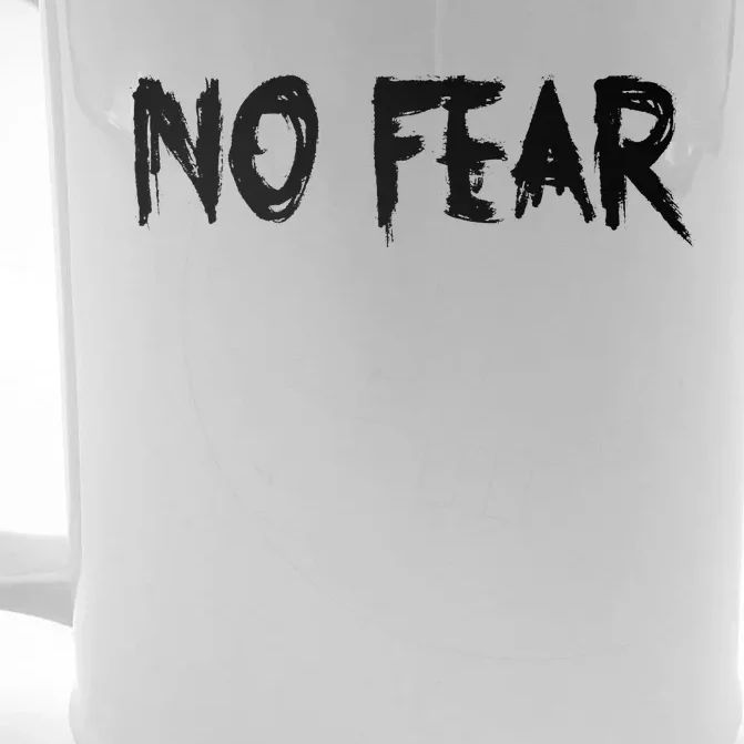 No Fear No One Cares More Than A Fan Front & Back Beer Stein