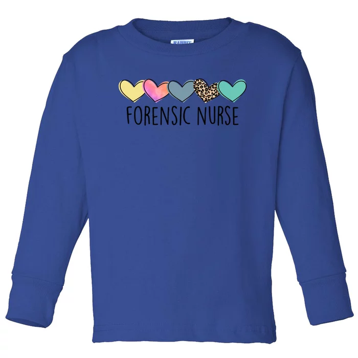 Novelty Forensic Nurse Life Heart Love Nurse Appreciation Gift Toddler Long Sleeve Shirt