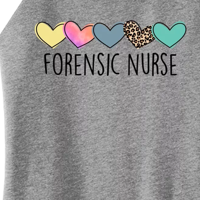 Novelty Forensic Nurse Life Heart Love Nurse Appreciation Gift Women’s Perfect Tri Rocker Tank