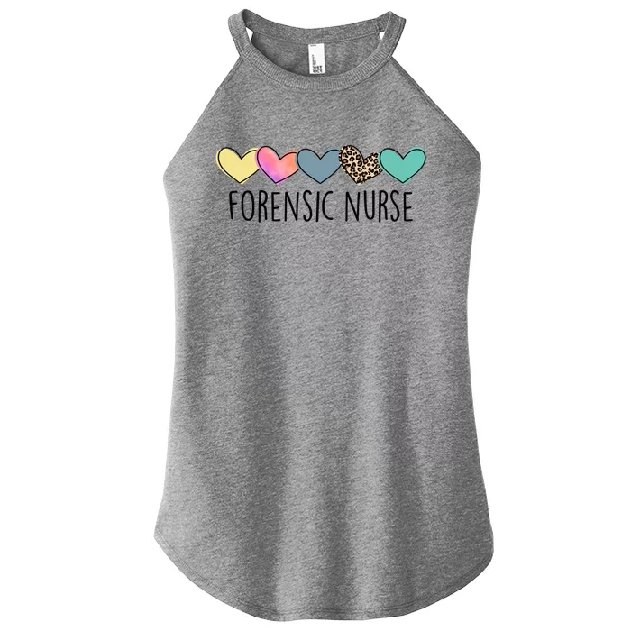 Novelty Forensic Nurse Life Heart Love Nurse Appreciation Gift Women’s Perfect Tri Rocker Tank