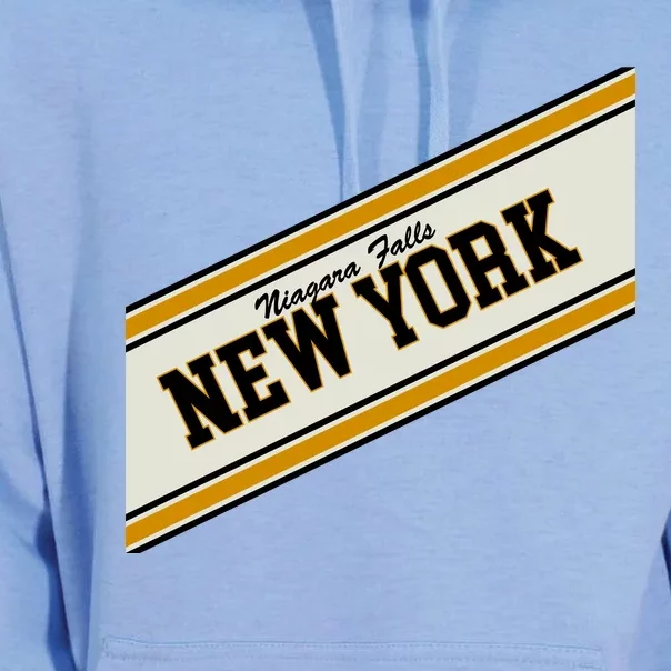 Niagara Falls New York Varsity Logo Unisex Surf Hoodie