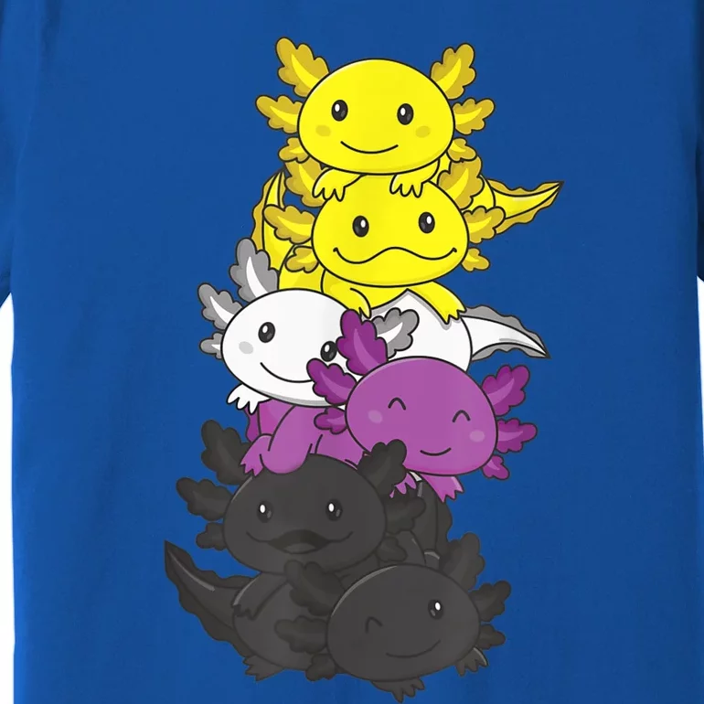 Nonbinary Flag Non Binary Pride LGBTQ Axolotl Premium T-Shirt