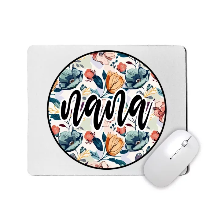 Nana Floral Nana Flowers Vintage Mousepad